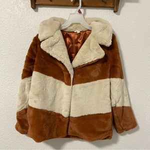 NWT Time and Tru Women's Faux Fur  Jacket